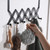 Over Door Hooks Expandable Stainless Steel Clothes Coat Rack for Bedroom Indoor 6 Hangers Black