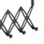Over Door Hooks Expandable Stainless Steel Clothes Coat Rack for Bedroom Indoor 6 Hangers Black