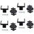 4 Sets Ceramic Zinc Alloy Handle Wardrobe Drawer Pulls Bright Chrome Furniture Hardware(336 Matte Black White )
