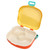 Bento Lunch Box ABS Separate Compartments with Buckle Handle Leakage Proof Air Hole Heat Resistant Bento Box with Spoon Fork Yellow