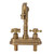 G1/2 Sink Faucet Antique 2 Handle Hot Cold Water Full Copper Basin Mixer Tap for Kitchen Bathroom Golden Type 2