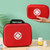 Empty First Aid Bag Waterproof Large Capacity Portable Red Hard Shell Medical Medication Organizer Bag for Outdoor Travel