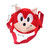 Plush Anime Shoulder Bag Cute Cartoon Character Purse Bag Toy with Adjustable Strap for Kids Birthday Christmas Halloween Gifts Red