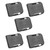 5Pcs Lithium Battery Storage Rack Shelf Bracket Belt Slot for Makita 18V Fixing DevicesBlack