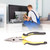 Flat Nose Plier Steel PVC Anti Slip Ergonomic Handle Rustproof Multifunctional Combination Plier for Repair 8in