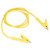 Crocodile Clip Test Lead Dual Ended 10mm Opening Testing Cable Wire for Battery VehicleYellow