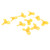 10Pcs Toy Propeller ABS Plastic 3 Blades Fan DIY Toy Model Accessories Yellow 743Y2A