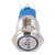 2PCS 5 Pin Metal Push Button Switch 16mm Flat Head Self Reset Switch With Light Number 4(24VDC White)