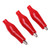 25.010 100PCS Electric Test Clip Single Handle Electrical Assortment Charging Clip Battery Charger Clamp for Power TestRed