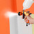 High Volume Low Pressure  Gravity Feed Sprayer 1.3mm Nozzle Highly Atomized Paint Spray Tool Mini Air Paint Sprayer with 600ml Cup for Car Furniture Body Repair Painting Orange