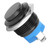 Metal Push Button Switch Waterproof Stainless Steel Self Reset Normally Open 16mm 220V(Black )