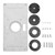 Aluminum Alloy Router Table Insert Plate With Ring For Woodworking 235mm x 120mm x 8mm