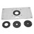 Aluminum Alloy Router Table Insert Plate With Ring For Woodworking 235mm x 120mm x 8mm