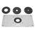 Aluminum Alloy Router Table Insert Plate With Ring For Woodworking 235mm x 120mm x 8mm