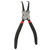 Circlip Pliers Carbon Steel Rubber Internal Snap Ring Pliers with Immersion Handle 7in