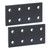 2Pcs 8 Hole Joint Board Aluminum Alloy Rectangle Joining Plate for Table Bed Black