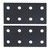 2Pcs 8 Hole Joint Board Aluminum Alloy Rectangle Joining Plate for Table Bed Black
