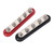 2PCS Set M8 Copper Plate Stainless Steel Terminals Power Distribution Terminal Block with Cover 300A 48V