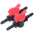 2PCS Flow Regulator ABS Plastic Liquid Control Stop Valve Water Pump Straight Through Valve 8mm Outer Diameter
