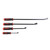 4Pcs Angled Tip Pry Bar Set 8in 12in 18in 24in 60HRC Reinforced 30° Curved Car Tire Repair Pry Bar Kit