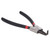 Circlip Pliers 9in Snap Ring External Bent Jaw Hand Tool for Installation Removal