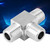 Stainless Steel Pipe Connector 3 Way BSPT Male Thread Hose Pipe Fitting ConnectorBSPT 1/2in