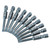 10pcs 1/4inch Hex Shank 50mm S2 Alloy Steel Slotted Screwdriver Bits Set H6.3*50*SL4mm