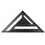 12 Inch Rafter Square Aluminum Alloy Metric Triangle Ruler Double Scale Triangle Protractor Layout Gauge High Precision Easy-Read Layout Tool Woodworking Square For Building Framing