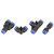 40Pcs 6mm Air Hose Pneumatic Push Connector Air Push Quick Fittings 4 Shape