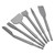 6PCS 40CR Alloy Steel Chisels with Round Shank Flat Point Scraping Chisel Set for Electric Hammer