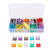 120Pcs Auto Fuses Aluminum Alloy Plastic Auto Fuse Assortment Kit with Clip 2A‑35A