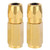 2PCS Replacement Grease Flat Nozzle Fitting Nipple Grease Gun Lubrication Accessories(Gold)
