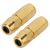 2PCS Replacement Grease Flat Nozzle Fitting Nipple Grease Gun Lubrication Accessories(Gold)