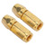 2PCS Replacement Grease Flat Nozzle Fitting Nipple Grease Gun Lubrication Accessories(Gold)