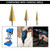 3pcs HSS Step Drill Bit Set 4-32mm 4-20mm 4-12mm Straight Groove Step Drill Bit Titanium Coated Wood Metal Hole Cutter Core Drill Bit Set Metric