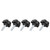 5Pcs M6 25MM Plastic Handle Thumbscrew FivePointed Star Head Screw Threaded Grip Knob
