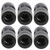 10Pcs Pneumatic Reducer Connector Stainless Steel Resin Black Straight Union Pipe Tube FittingPG10-8