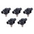 5pcs Pneumatic Throttle Valve Durable PVC Compression Resistance Connection Accessories6mm