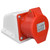 Industrial Outlet PC Brass Red Surface Mounted CEE Socket for Electric Power IP44 220‑380V 240‑415V