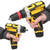 12 V 2in1 Lithium Drill Electric Screwdriver Multi-function Power Tool Brushed Motor Practical Screw Driver for Home Appliances Furniture Installation Automotive Electronics Repairing with Two Drill Bit Storage Slots