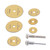 8Pcs High Speed Steel Cutting Blade Set HSS Saw Blade for Woodworking Plastic Electric Drill Gold