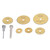 8Pcs High Speed Steel Cutting Blade Set HSS Saw Blade for Woodworking Plastic Electric Drill Gold