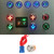 22mm AC250V 20A Push Button Switch Flat Head Metal Button Switch with 4Pin Socket(Self Locking )
