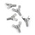 5pcs Bag 304 Stainless Steel Wing Butterfly Screws Bolts Machine Fastener(M5 * 10mm)