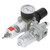 Air OilWater Separator DualUnit Aluminum Alloy Body Iron Cup Protective Cover Pressure Gauge