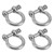 4Pcs 304 Stainless Steel Shackle Screw Pin D Ring Bow Shape Anchor Load Clamp ReplacementM5