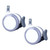 2Pcs 2.5 Inch Casters Wheels Threaded Stem 30KG Universal Wheels with Brake for Furniture Cart