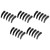 25Pcs Lawn Mower Plastic Blade ABS Flat Tooth Home Clean Separate Fast Cutting Plastic Blade for Bosch Black