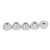 5Pcs Carbon Steel High Type Knurled Thumb Handle Nut GB806 M6 6*20