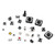125Pcs Mini Push Button Metal Cover Automatic Reset Push Button Switch for TV Cameras Fax Machines